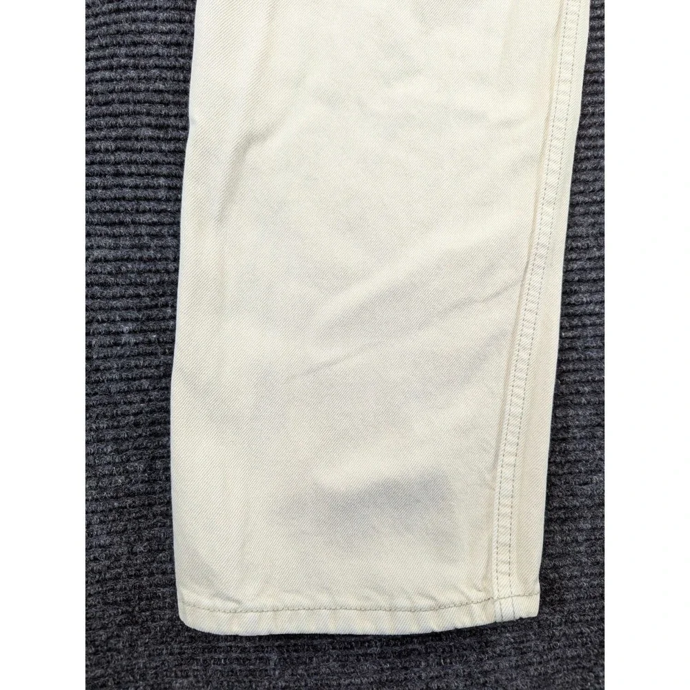 Levi's 505 Regular Fit Jeans Mens 36x32 Off White Denim Cotton Straight Leg